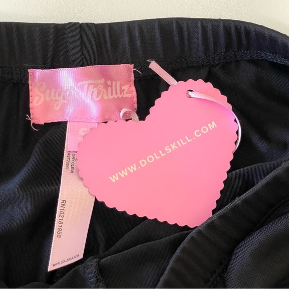 NWT Dolls Kill Sugar Thrillz Last First Date Mesh Flares Sheer Pant Black Small - Picture 14 of 15